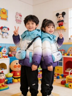 2026新款儿童棉服棉衣男女小童中长款加厚保暖外套冬装面包服