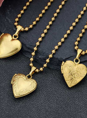 复古相盒项链放相片纪念定制刻字