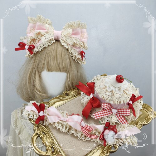 Lolita甜美小蛋糕发饰生日礼物