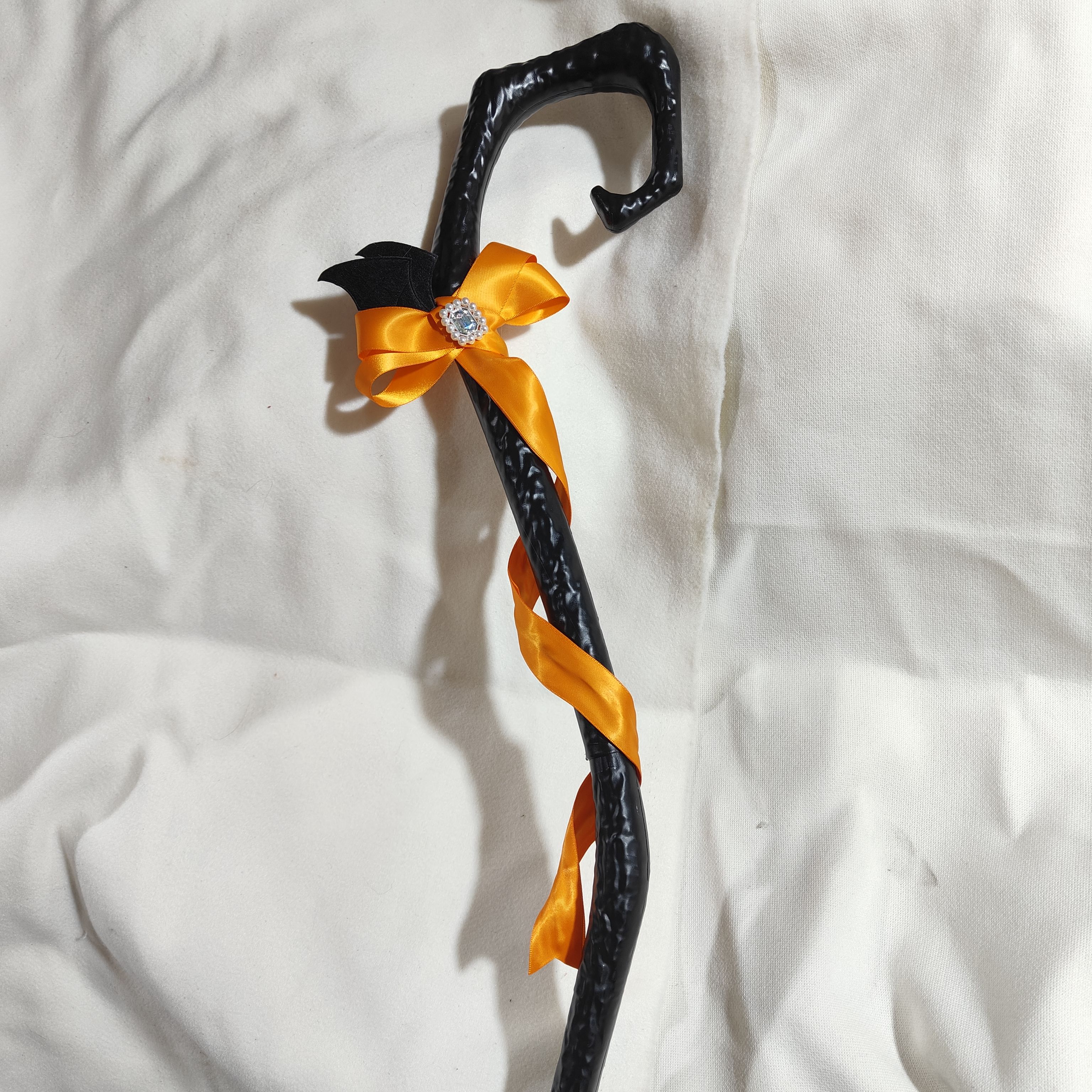 Long Gothic Witch Broom Halloween Prop