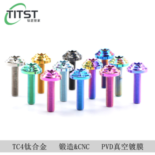 钛斯特钛合金双层花碟头TC4M4*6/10/1215/20/25梅花螺丝