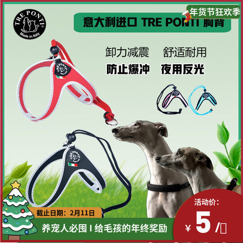 5折意大利treponti带胸背带狗狗