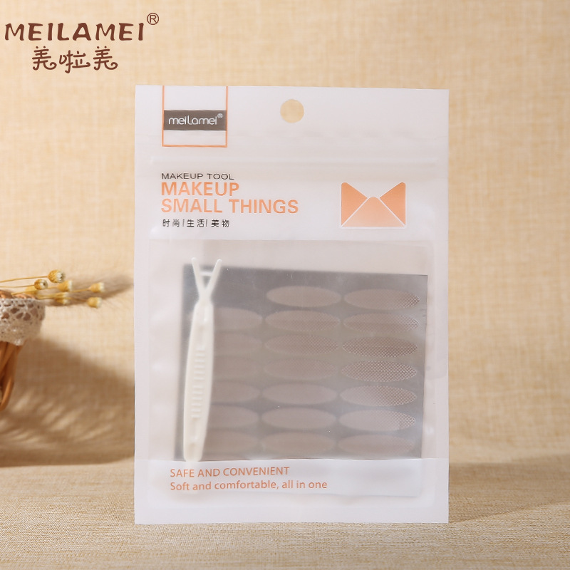 美啦美 辅助美目贴 加宽细长橄榄网纹蕾丝 双眼皮工具72对 M201