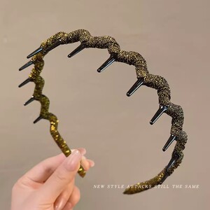 复古金色发箍女洗脸专用敷面膜化妆发卡刘海碎发舒适不勒头发头箍