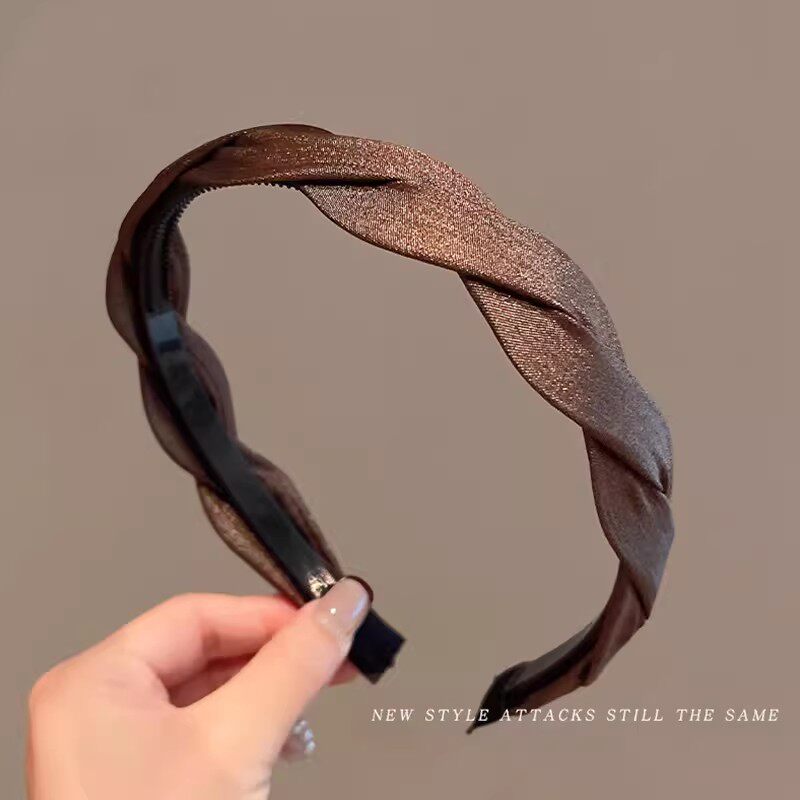 【晚风落叶】法式优雅麻花发箍高颅顶头箍显发量旅行发卡复古头饰