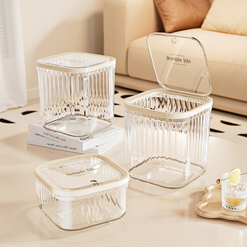 桌面垃圾桶台面可移动按压式纸篓