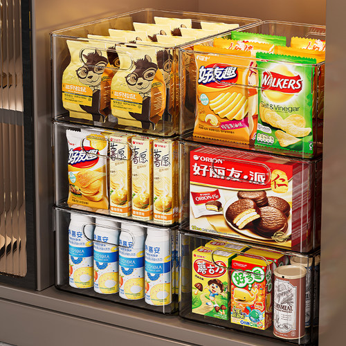 零食收纳箱高颜值长方形储物盒