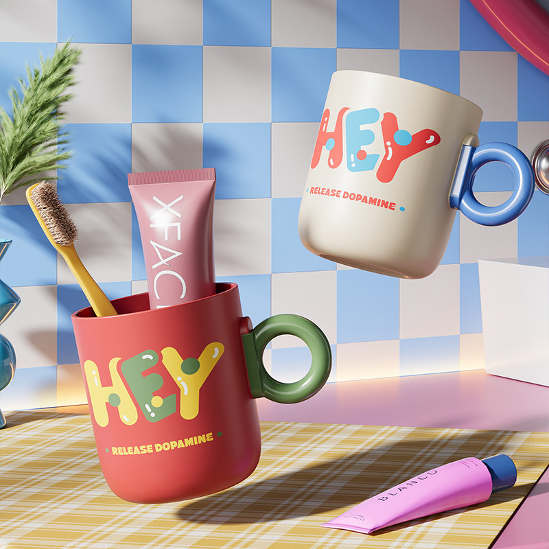 漱口杯刷牙杯子洗漱牙缸牙具儿童簌口高颜值2025新款家用情侣一对