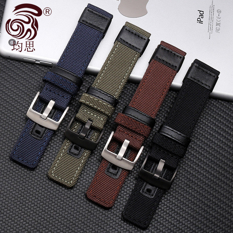 适配SUUNTO松拓 远征山雄阿尔法户外运动GPS尼龙帆布表带 22 24mm