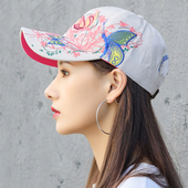 帽子女秋天韩版 户外棒球帽 潮鸭舌帽潮牌ins太阳帽米色软顶秋季