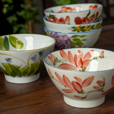 景德镇陶瓷5寸斗笠碗奶奶碗