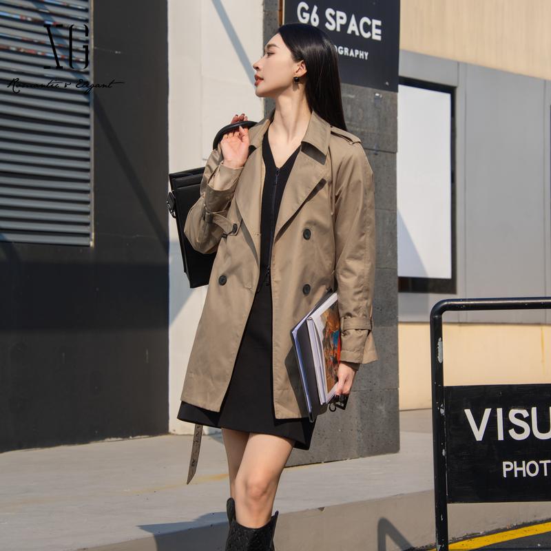 XG/雪歌通勤简约休闲风衣外套女