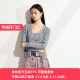 极简风V领针织开衫 雪歌26春款 女纽扣百搭显瘦上衣XL111010A381