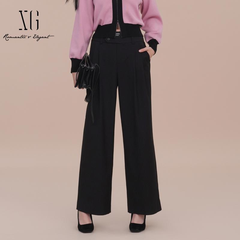 XG/雪歌新款宽松阔腿长裤女