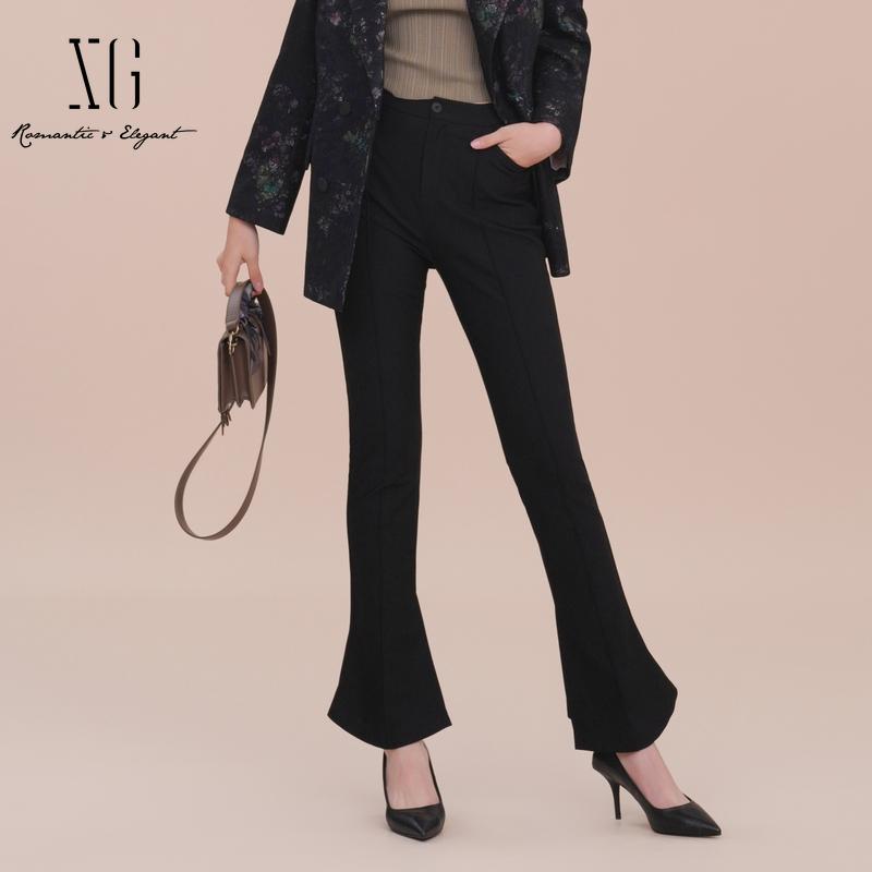 XG/雪歌专柜正品2025春季新款休闲裤女针织百搭长裤XK102005A190