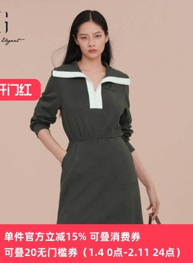 XG/雪歌2025春新款时尚百搭休闲连衣裙女中长款裙子XK104010A543