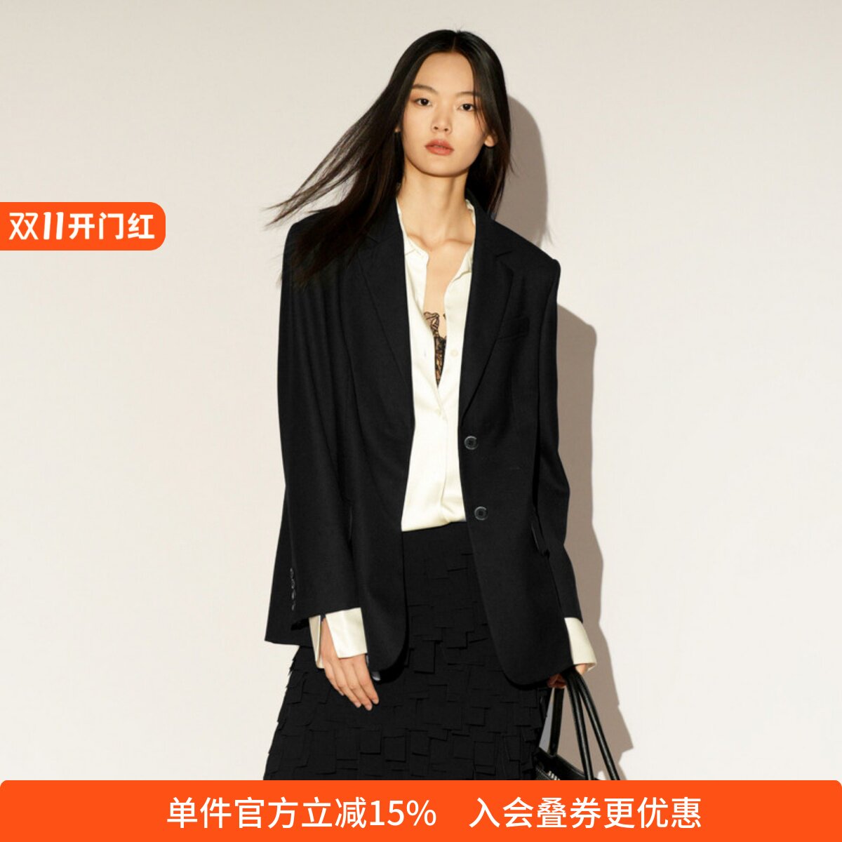 XG/雪歌职场优雅气质极简风外套