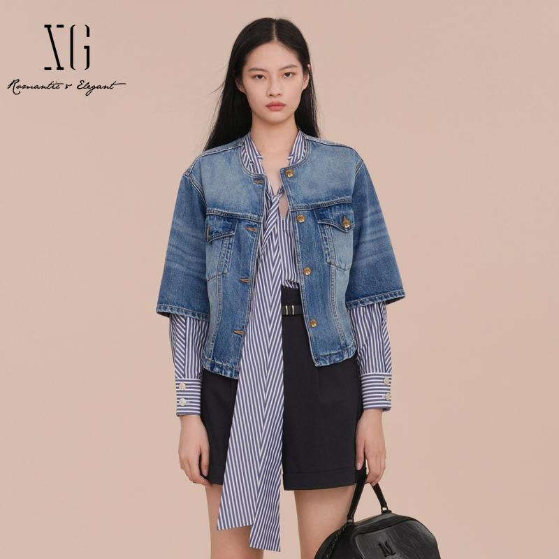 XG/雪歌显瘦牛仔外套女短上衣