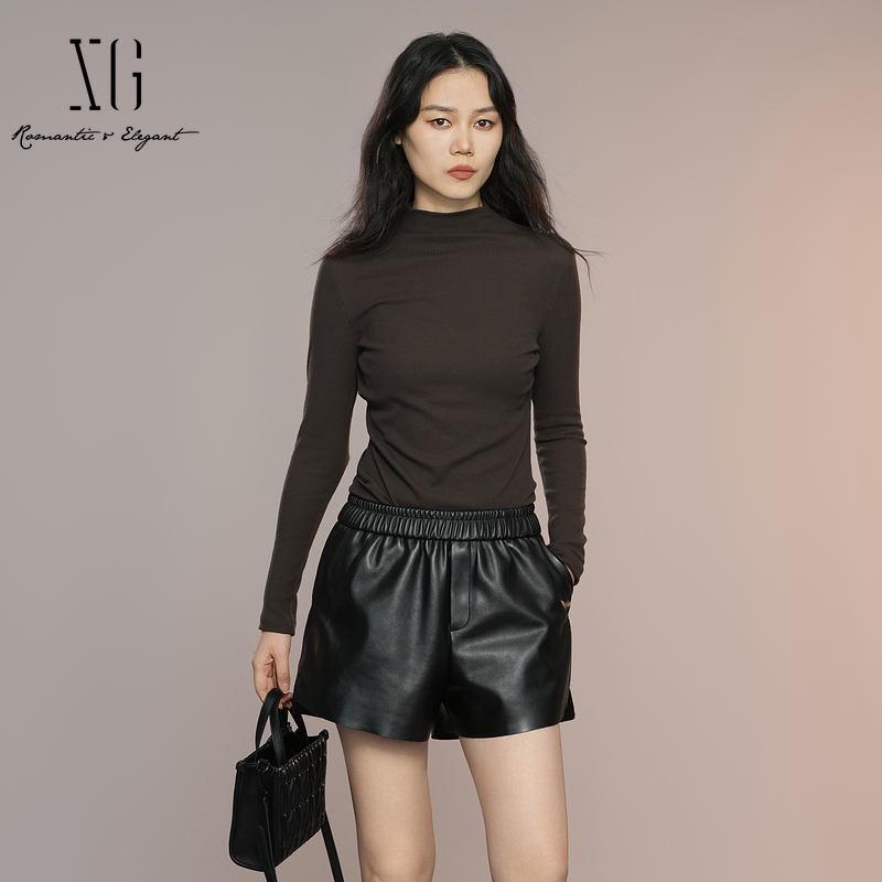 XG/雪歌半高领修身显瘦针织衫