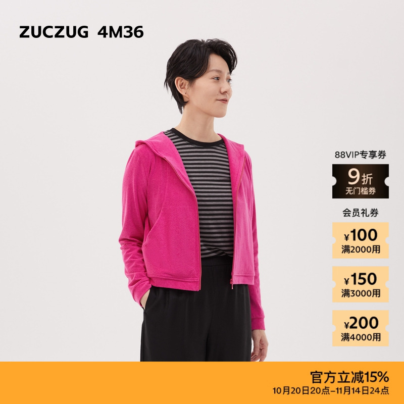 ZUCZUG4M36针织布修身拉链卫衣