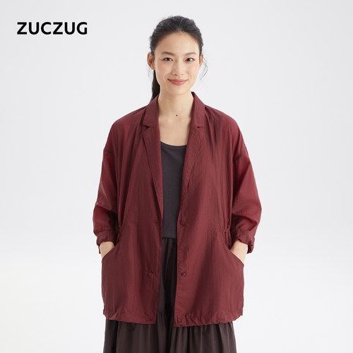 ZUCZUG进口轻薄尼龙布宽松西服