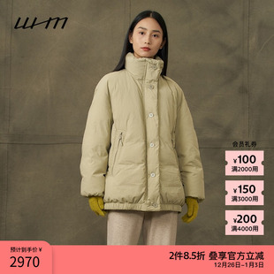 冬季 素然WHM 女士复古气质设计感厚羽绒立领外套 冬日热卖