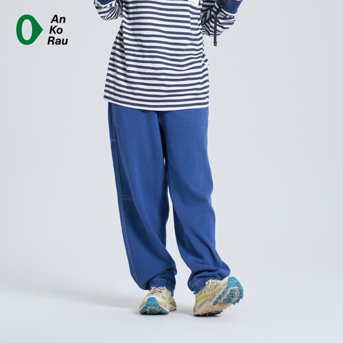 AnKoRau休闲棉麻混纺松锥裤