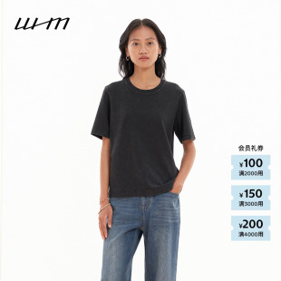 26春女士简约柔软长绒棉针织布圆领短袖 WHM 素然 T恤 新品