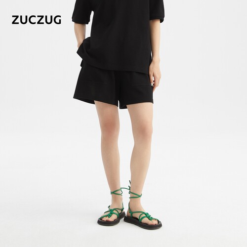 ZUCZUG女士丝棉珠地针织布短裤