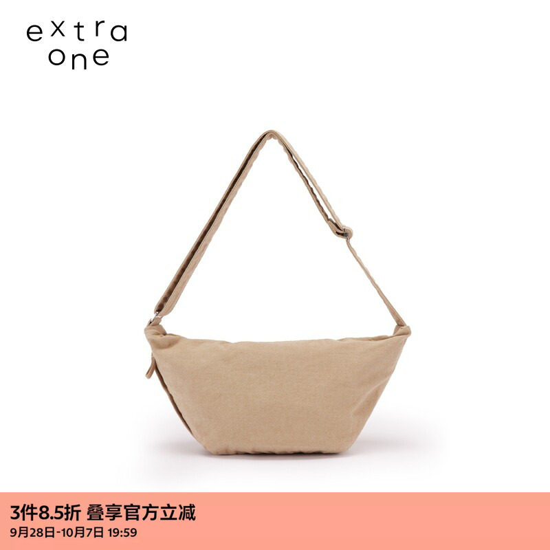 extraone休闲牛仔布牛角包图片