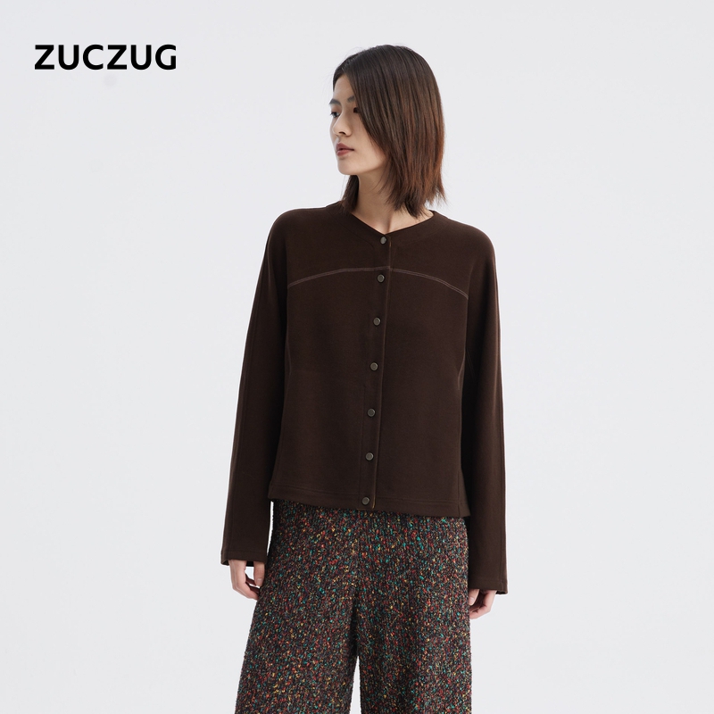ZUCZUG素然绒感针织布开衫