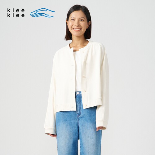 kleeklee环保棉毛圈针织布开衫
