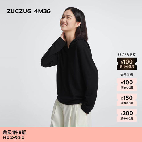 ZUCZUG4M36空气层V领带帽卫衣