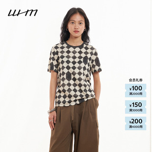 26春女士气质合身图案汉麻针织布短袖 WHM 素然 T恤 新品