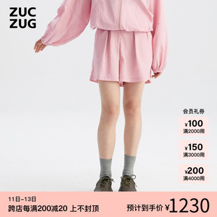 ZUCZUG素然24早春女士经典 微亮皮感短裤 气质休闲基础款 新品