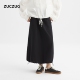 素然26春女士经典 ZUCZUG 气质简约休闲强捻棉布长半裙 新品