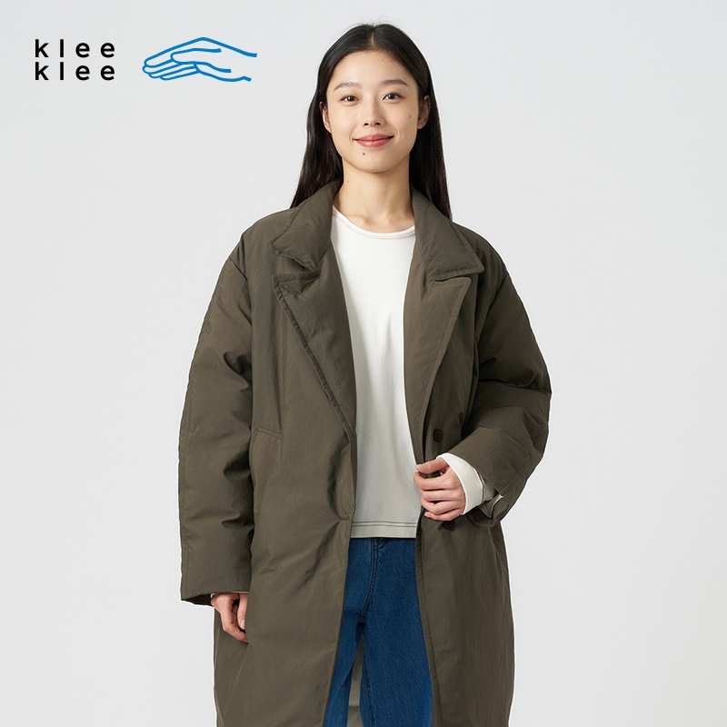 kleeklee回收尼龙羽绒长外套