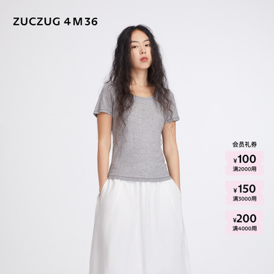 ZUCZUG4M36布大圆领短袖T恤