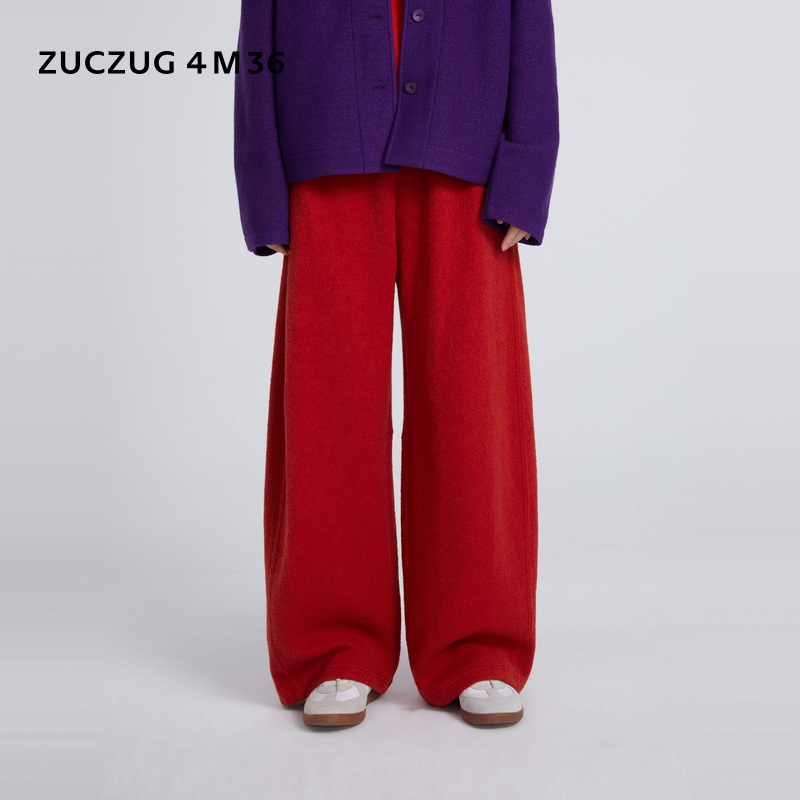 ZUCZUG4M36厚肌理针织布弧形裤