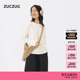 新品 ZUCZUG 素然 25冬女士绒感针织布撞色圆领长袖 T恤