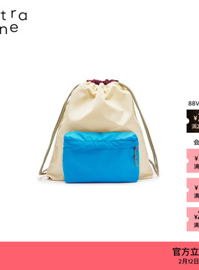 素然extra one 秋冬女士日常搭配简约尼龙布拼色双肩包