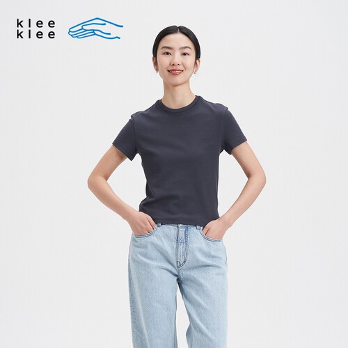 kleeklee环保棉小圆领T恤