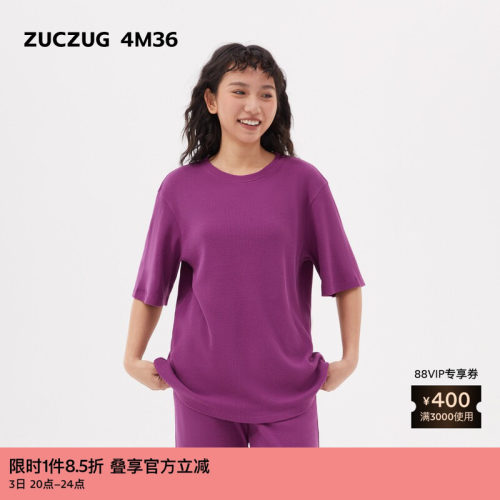 ZUCZUG4M36华夫格超宽松短袖T恤