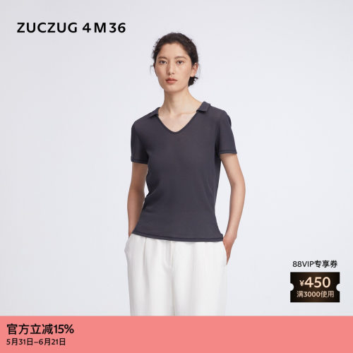 ZUCZUG4M36针织布POLO领短袖T恤