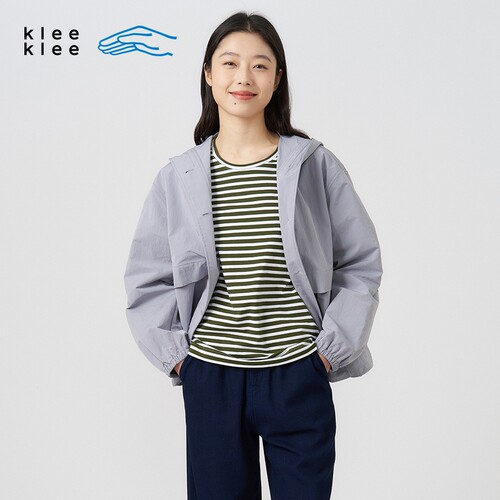 kleeklee肌理感尼龙连帽外套