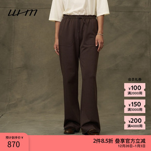 长裤 素然WHM 复古柔软针织布抽绳休闲裤 女士时尚 秋季