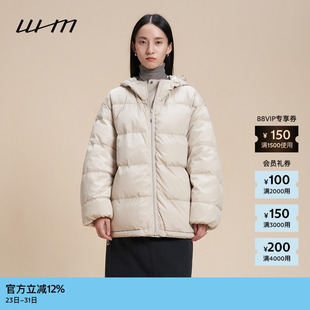 素然 冬女士休闲防泼水双面穿鹅绒连帽厚羽绒服 WHM