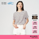 素然klee T恤 女士航海宽松环保棉薄鱼鳞短袖 klee 秋季
