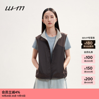 WHM拼接尼龙立领马甲