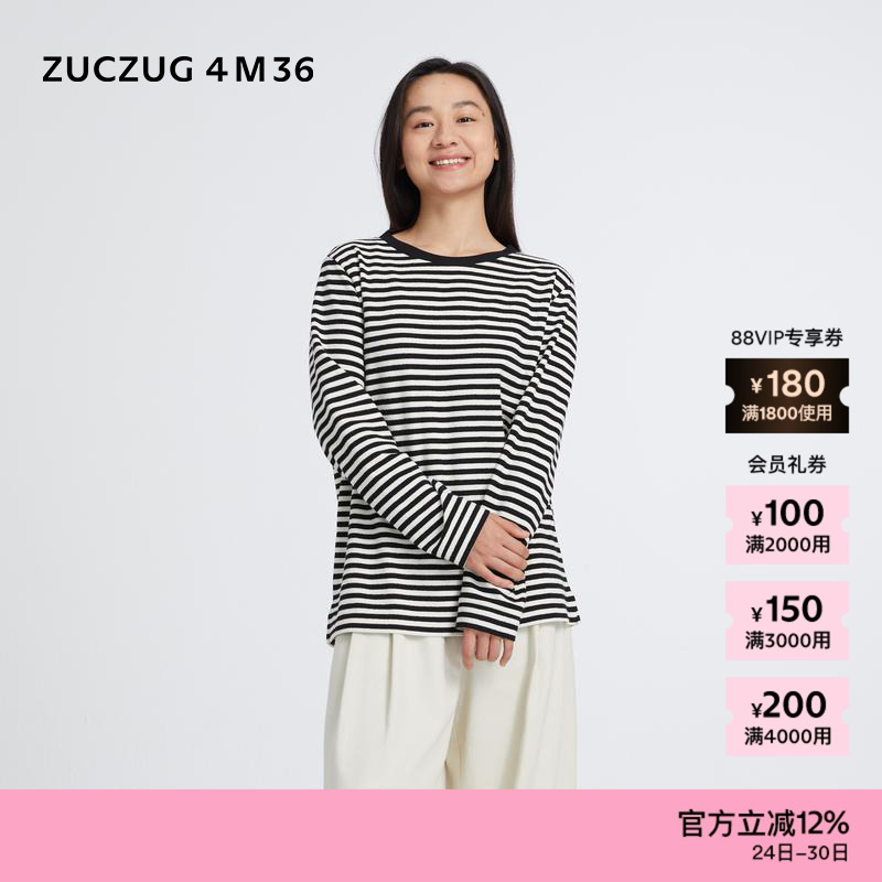 ZUCZUG4M36针织布微松长袖T恤